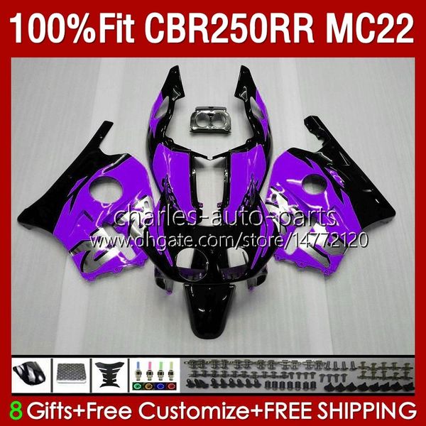 Carene Per HONDA CBR250 CBR 250RR 250 RR CC 250CC 1990 1991 1993 1994 1996 1997 1998 1999 131No.151 CBR250RR MC22 90 91 92 93 94 95 96 97 98 99 Iniezione Corpo Viola Blk