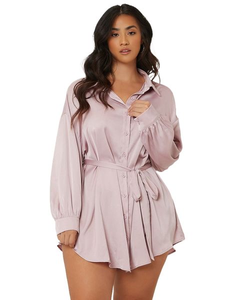

plus drop shoulder belted longline blouse p5sj#, Black