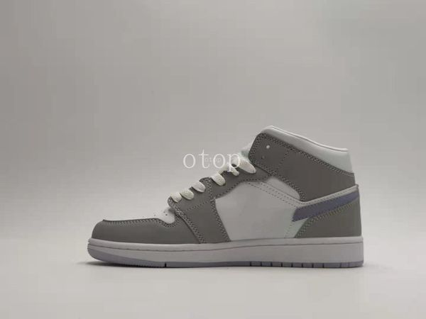 

1 1s mid grey aluminum bq6472-105 basketball shoes womens mens size us 4-13 36-47