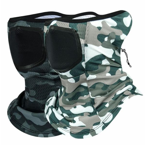 Motorradhelme Männer Bandana Mesh Gesichtsbedeckung Halbmasken Camouflage Halsmanschette Cool Tube Schal Verstellbare Sturmhaube zum Reiten FrauenMotorc