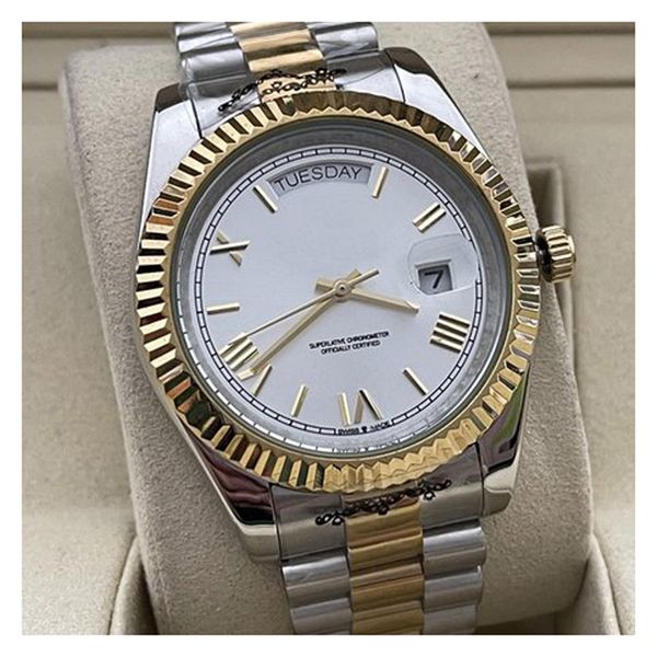 

watches 36mm mens precision and durability automatic movement stainless steel watch women waterproof luminous mechanical wristwatches, Slivery;brown