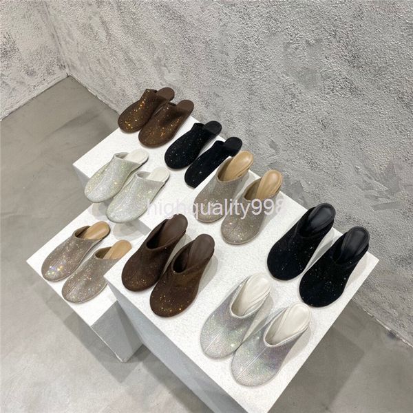 

slippers summer drill women's shoes fashion wear slippers and half, Black