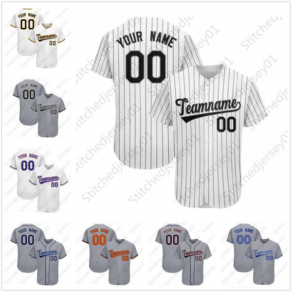 

custom baseball jersey full sublimated your name/number short sleeve v-neck sportswear for male/female/youth colour grey white stripe, Black