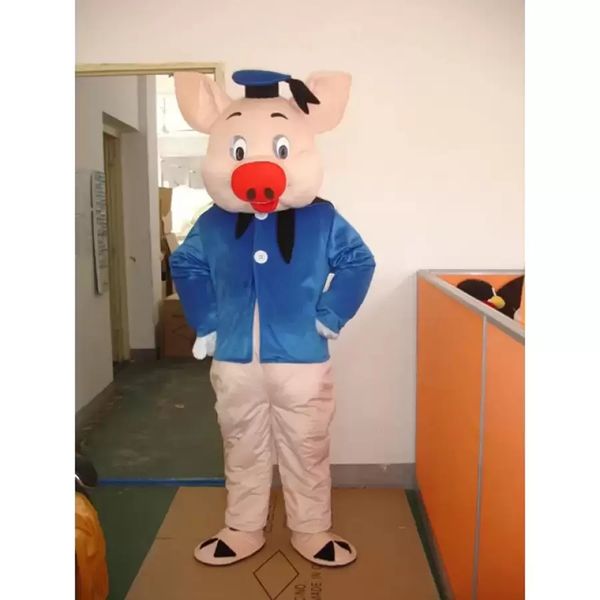 

festival dress blue clothes pig mascot costumes carnival hallowen gifts adults fancy party games outfit holiday celebration cartoon characte, Red;yellow