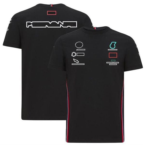 F1 equipe uniforme masculino fã corrida terno verão casual secagem rápida camiseta plus size camisa polo pode ser personalizado