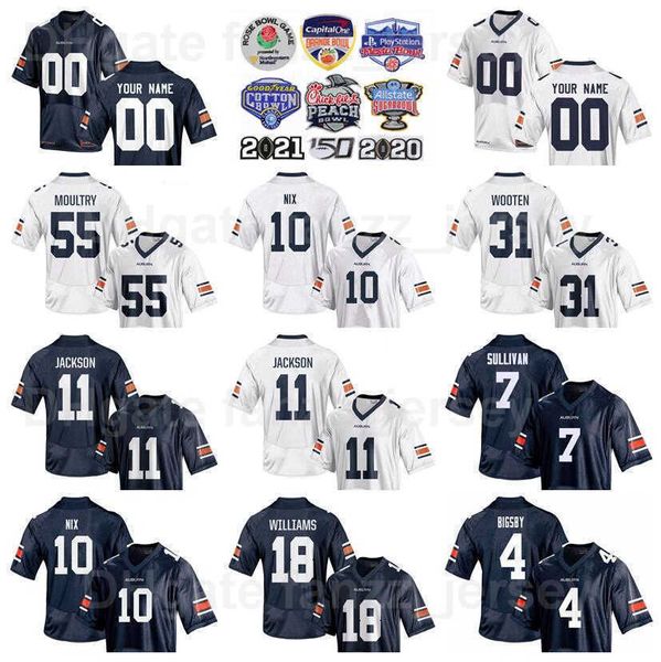 

ncaa football college auburn tigers jerseys men 10 bo nix 27 jarquez hunter 44 sean 11 shedrick jackson 0 demetris robertson 5 hudson univer, Black