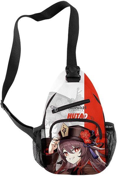 

genshin impact backpack bags single shoulder bag anime cosplay sling backpack