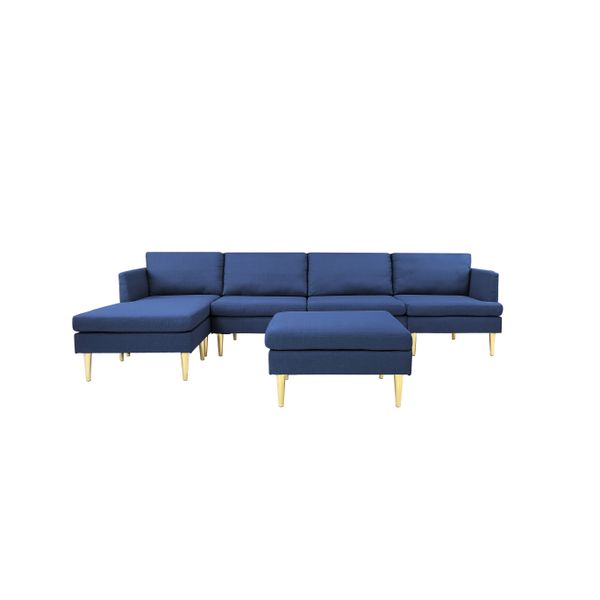 

for living room 72" sectional sofa left hand facing with 2 pillows beige fabric