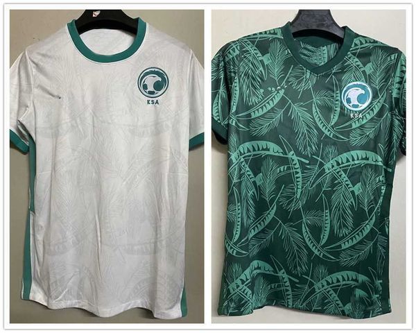 

21-22 saudi home soccer jerseys home away customized thai quality shirts custom soccer wear shirts yakuda dropshipping accepted best, White;black