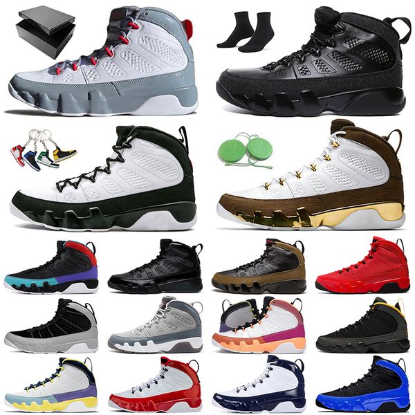 

jumpman 9 mens basketball shoes particle grey 9s sneakers 3m racer blue mop melo trainers chile red space jam men sports change the world fi