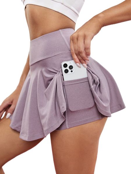 

breathable softness flare tennis skort l5tr#, Gray