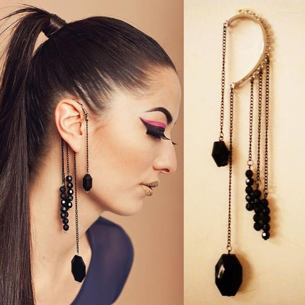 Stud Trendy Long Crystal Nappa Catena Clip Orecchini Gioielli Donna Vintage Ear Cuff Orecchino Drop AccessoriStud Kirs22