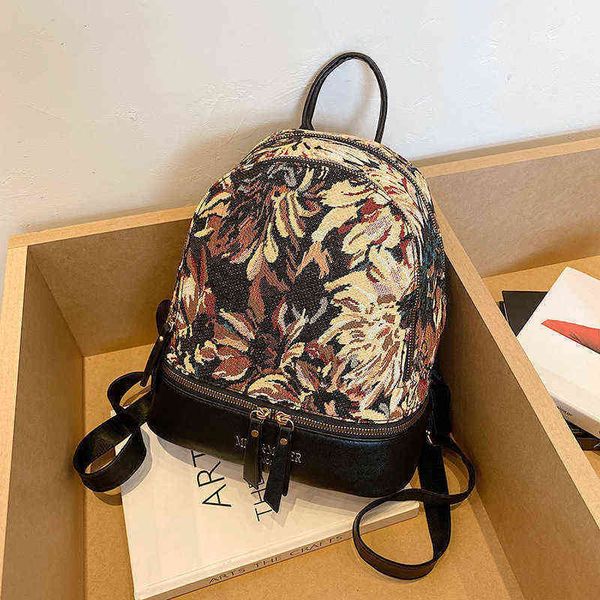 

mini backpack women s autumn canvas messenger small bag mobile phone bag makeup three dimensional 220517