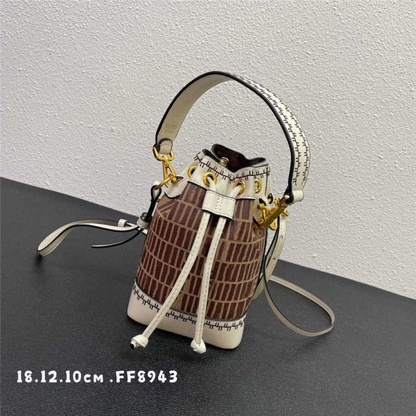 

designer mini mon tresor bucket bag beige suede leather drawstring shoulder bag f size12x18x10cm