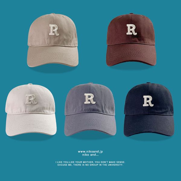 

2022 fashion cap r embroidery men's and women's baseball caps, Blue;gray