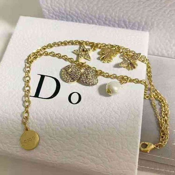 

multi layer bracelet irregular star pendant, Silver