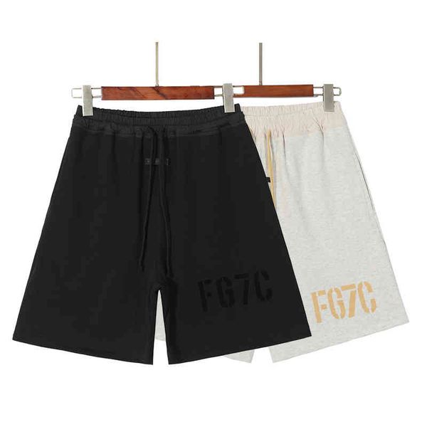 

fog feel of god multi thread sentials capris high street casual sports loose men's fashion trendy shorts direct sales store, White;black