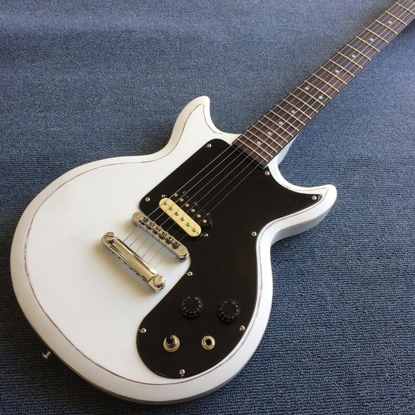 

semi-gloss finish alpine white electric guitar, rosewood fingerboard, chrome hardware with tone-pro bridge