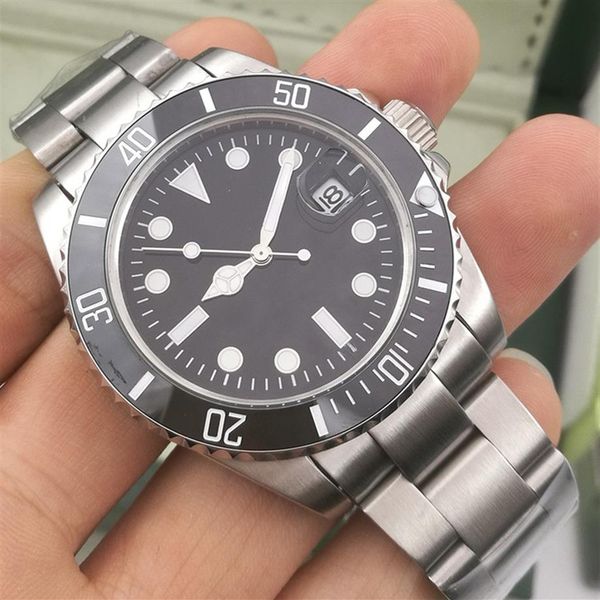 

fashion ceramic blue bezel new mens mechanical ss 2813 automatic movement watch sports luxury men designer watches wristwatches201m, Slivery;brown