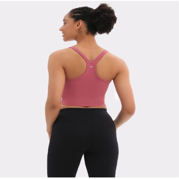 

lulu lu-c2935 bras brand yoga clothes moisture absorption and perspiration vest type sports underwear nude with bra ysea, Red;black