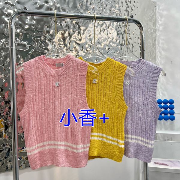 

women's tanks & camis designer xiaoxiangjia summer candy color knitted vest shirt solid cotton short cut sleeve t-shirt u99i, White