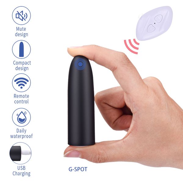 Ricaricabile Mini Bullet Vibratore G Spot Stimolatore Clitorideo Giocattoli sexy per le donne Carica USB 10 Velocità Forte vibrazione Adulti 18