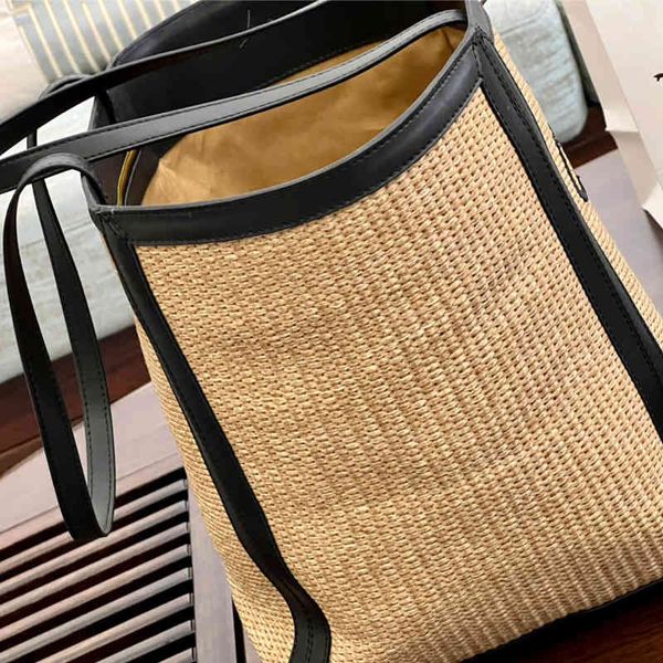 

tote bags women high capacity woven handbag shoulder bagss leather luxury designer brand crossbody female shopping packs 220326