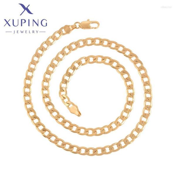 Correntes Xuping Jewelry Summer Summer Plated Gold Fashion Chain Colar na promoção para homens mulheres zbn418n3chains sidn22