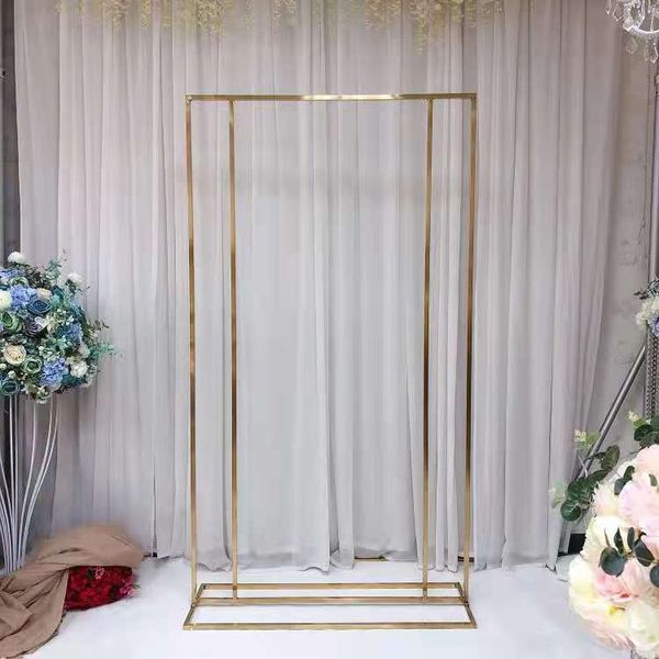 4 PCS Armação de Ferro Arco de Casamento Decoração Sinal de Boas Vindas Billboard Cenários Moldura de Metal Flores Rodapés Balões de Mesa de Sobremesa R2330