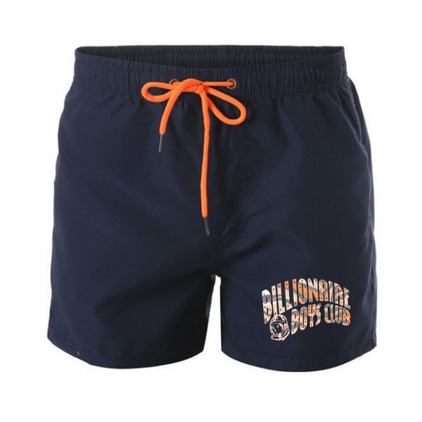 Shorts masculinos estampados de marca, estilo respirável, shorts esportivos de corrida para verão casual, elástico, bilionário, secagem rápida, maiô