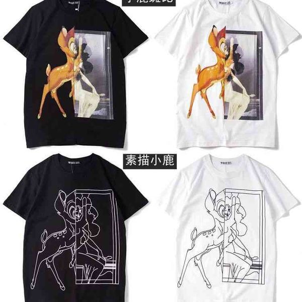 

100% cotton summer cloth european and american fashion brand dark 3d dog head and vicious print short sve t-shirt men and women lovers, White;black
