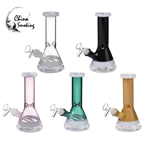 Impianto petrolifero per narghilè in vetro da 7,8 pollici con ciotola DownStem Bong spessi da 18 mm femminile Bubbler per tubo dell'acqua Banger Hanger