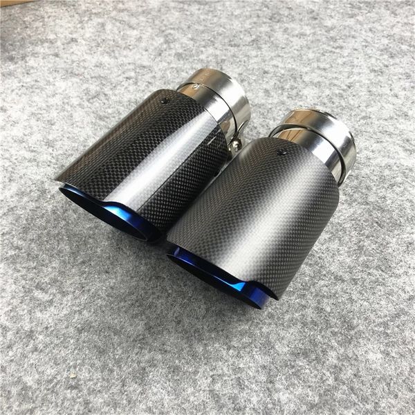 

1 pc car exhaust pipes muffler nozzles universal rear tips for akrapovic carbon flanged tail tip single outlet exhaust pipe