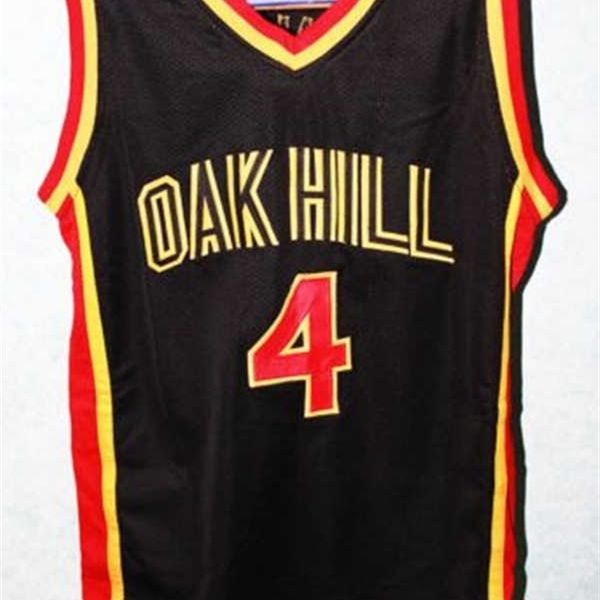 

xflsp 4 rajon rondo oak hill high school basketball jersey blue custom any size throwback stitched jerseys, Black
