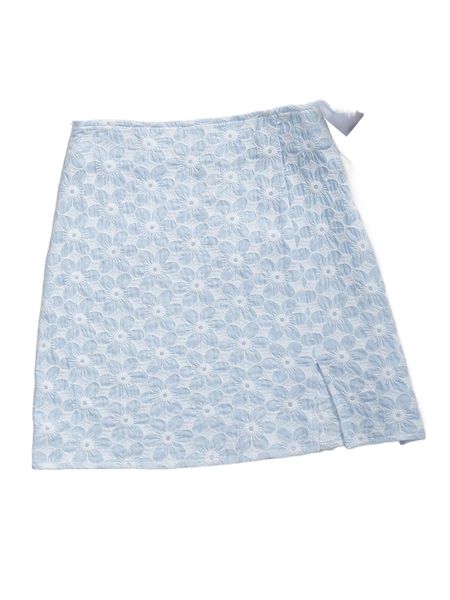 

a-line allover floral split hem skirt c3qj#, Black