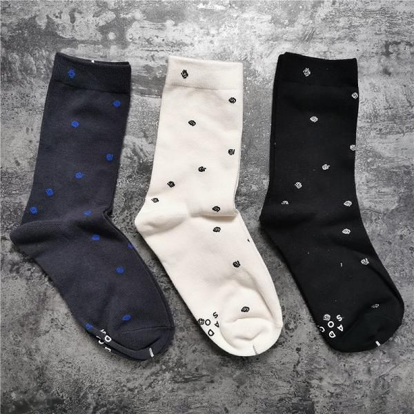 

22ss small pattern embroidery socks men women 100% cotton socks fashion four seasons, Black