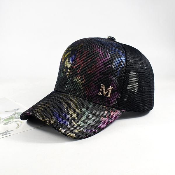 

new fashion baseball cap for women kpop lace solid breathable mesh gorras casual snapback caps all-match trucker hats hcs183, Blue;gray