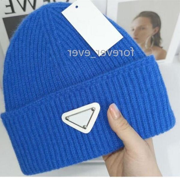 

forever_ever 2022 luxury knitted hat brand designer beanie cap men's and women's fit hat 100% cashmere letter leisure skull hat ou, Black