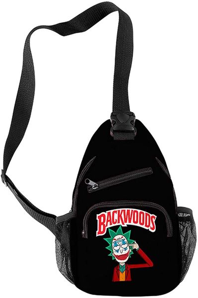 

rick and morty backpack bags single shoulder bag anime cosplay sling backpack
