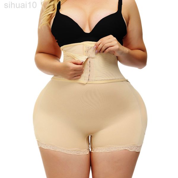 Zayıflama Karnı Kontrol Panties Sünger Big Ass yastıklı Kalça Geliştirici Shapewear Seksi Butt Lifter Bel Trainer Vücut Shapers Plus Boyut L220802