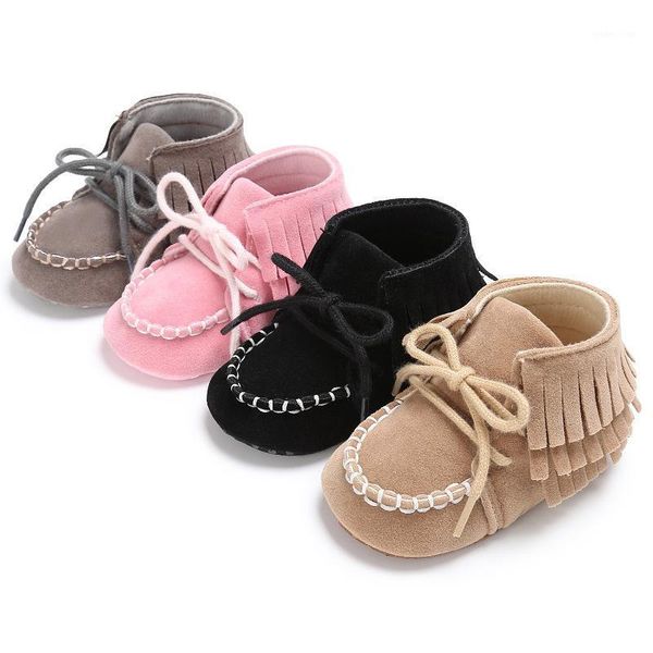 Primi camminatori Stivali da bambina Scarpe da bambino nate per l'inverno Stivaletti con frange Walker Scarpe da ginnastica con nappe morbide per scarpe da ginnastica