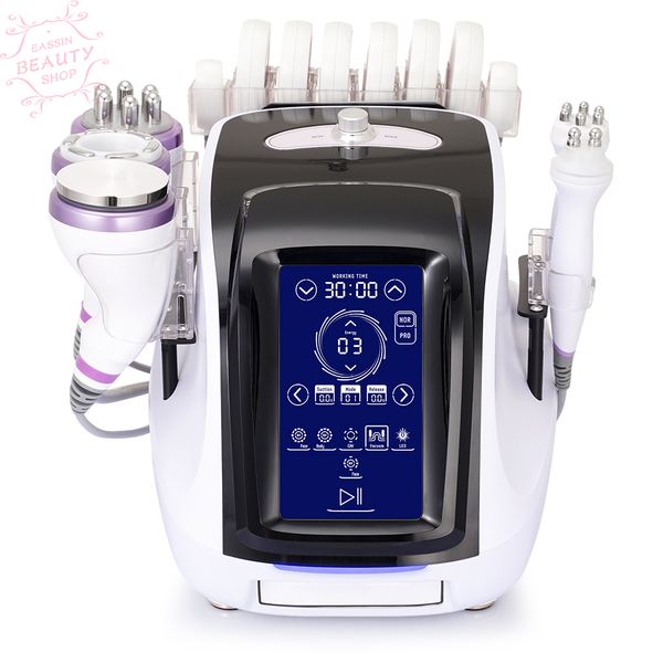 

new design ultrasonic 6 in 1 40k cavitation rf led laser body slimming facial spa machine