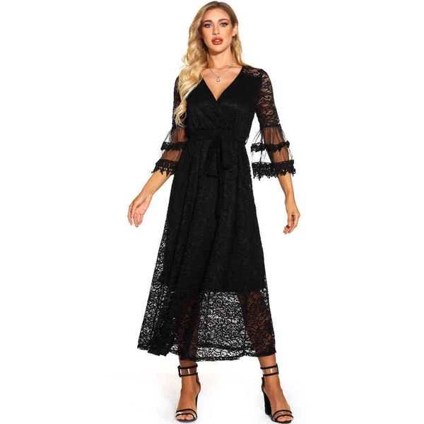 

casual dresses 2022 v-neck suspender fork mop dress evening women bsia, Black;gray