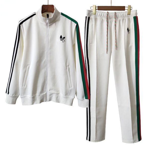 

mens tracksuits sports suit adid designer jacket pants fashion casual loose zipper jackets sweatpants pants two piece men women sportswear, Gray