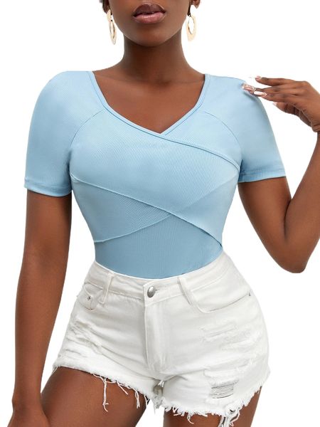 

sxy rib-knit raglan sleeve bodysuit t4c9#, White