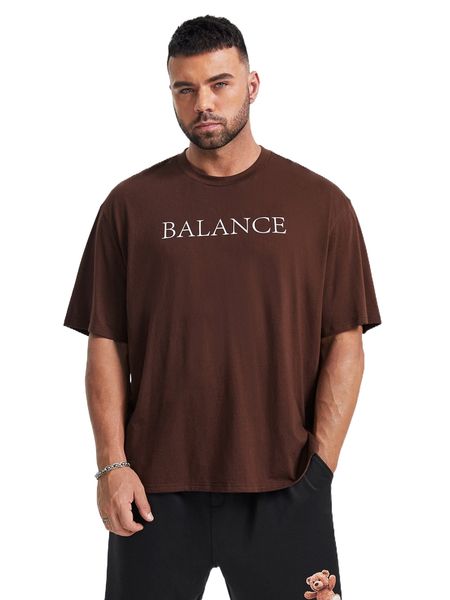 

extended sizes men letter graphic tee i9ye#, White;black