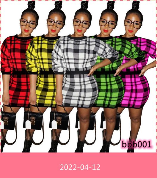 

women's tracksuits autumn winter women plaid thickened sweater short skirt suits pink two pieces set ladies skirts outfit green check, Gray