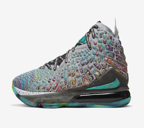 

shoes lebrons 17 xvii i promise teal grey black sales james 17 boys men us7-us12