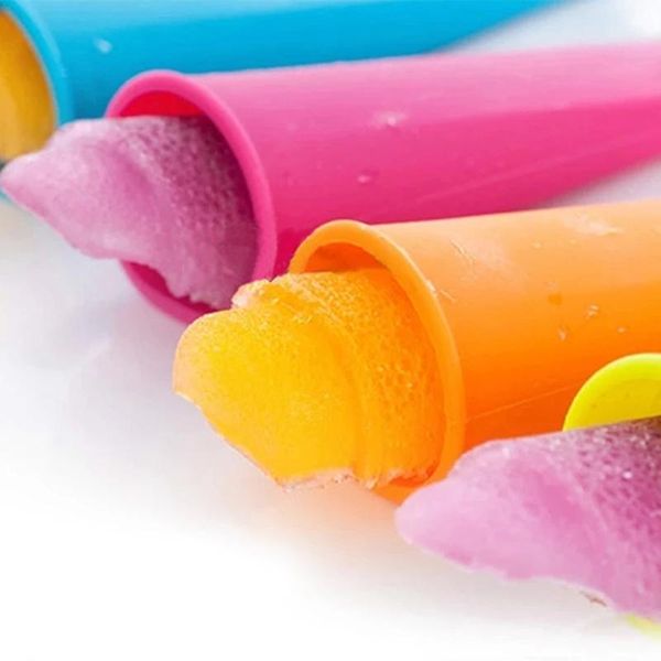 Sommer Popsicle Maker Lolly Form DIY Lebensmittel-Grade Silikon Eis Form Eis Am Stiel Eiswürfel Form Zufällige Farbe