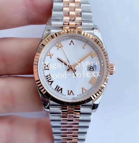 

modern watches for men rose gold 36mm watch automatic cal.3235 eta men's 126231 flute bezel 116231 ew 904l steel jubilee bracelet casua, Slivery;brown